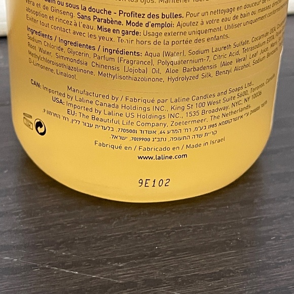 NEW Laline CHERRY BLOSSOM BATH & BODY BUBBLE 500ml / 17Fl.oz - Picture 4 of 4